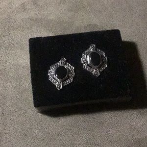 Avon Genuine Onyx Pierced Earrings